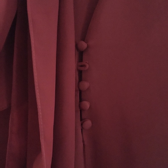 L’Academie | Maroon REVOLVE 70s Dress in Cabernet - Picture 4 of 7